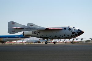 SpaceShipOne as Bryan and I saw her on June 21, 2004 in the Mojave Desert
